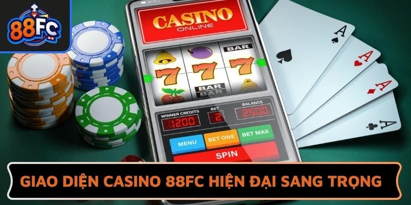 Giao diện Casino 88FC được thiết kế hiện đại sang trọng